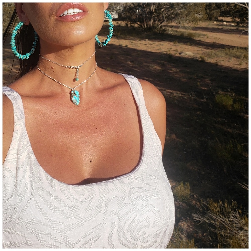 natural turquoise handmade necklace Kπ¦K - Picture 3 of 7